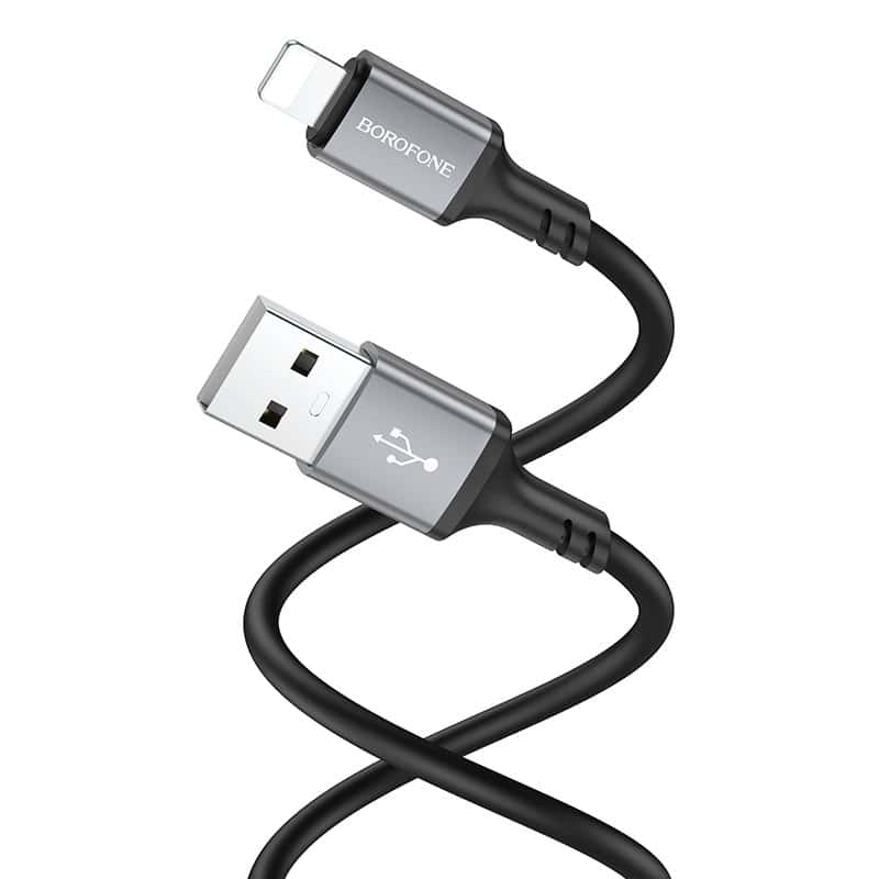 Borofone BX83 1M USB A to Lightning Silicone Fast Charging Charger Data Sync Cable Cord For iPhone/iPad