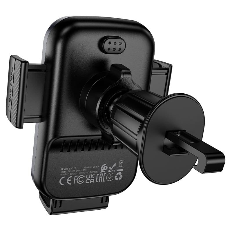 Borofone BH221 15W Fast Charging Charger Air Vent Wireless Car Mount Mobile Phone Holder