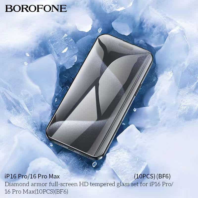 [1-10 Pack] Borofone Apple iPhone Screen Protector Tempered Glass Film Guard ( Privacy and Black Edge )