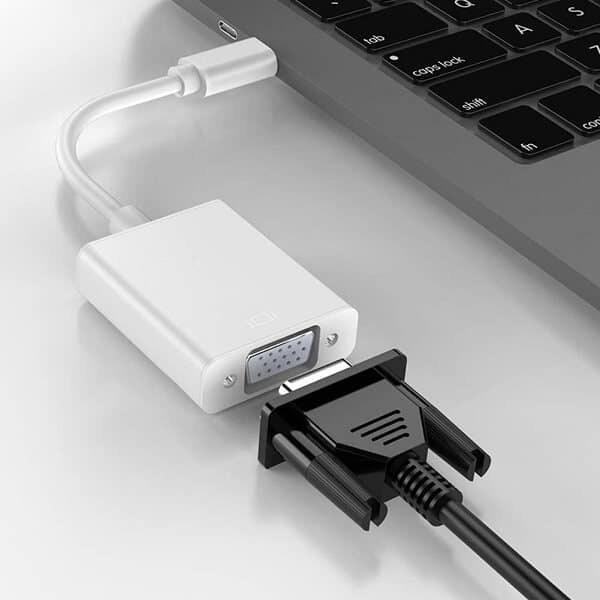 USB 3.1 Type C Thunderbolt 3 to VGA Adapter Converter Compatible with MacBook Pro, MacBook Air 2018, Dell XPS 13/15, Surface Book 2 (Silver)
