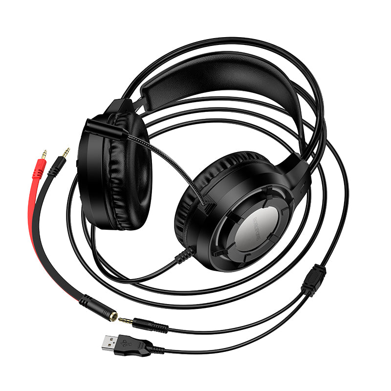 Borofone BO112 Gaming Headphones Headset 50mm Speaker, RGB Lights, HiFi Stereo, Microphone