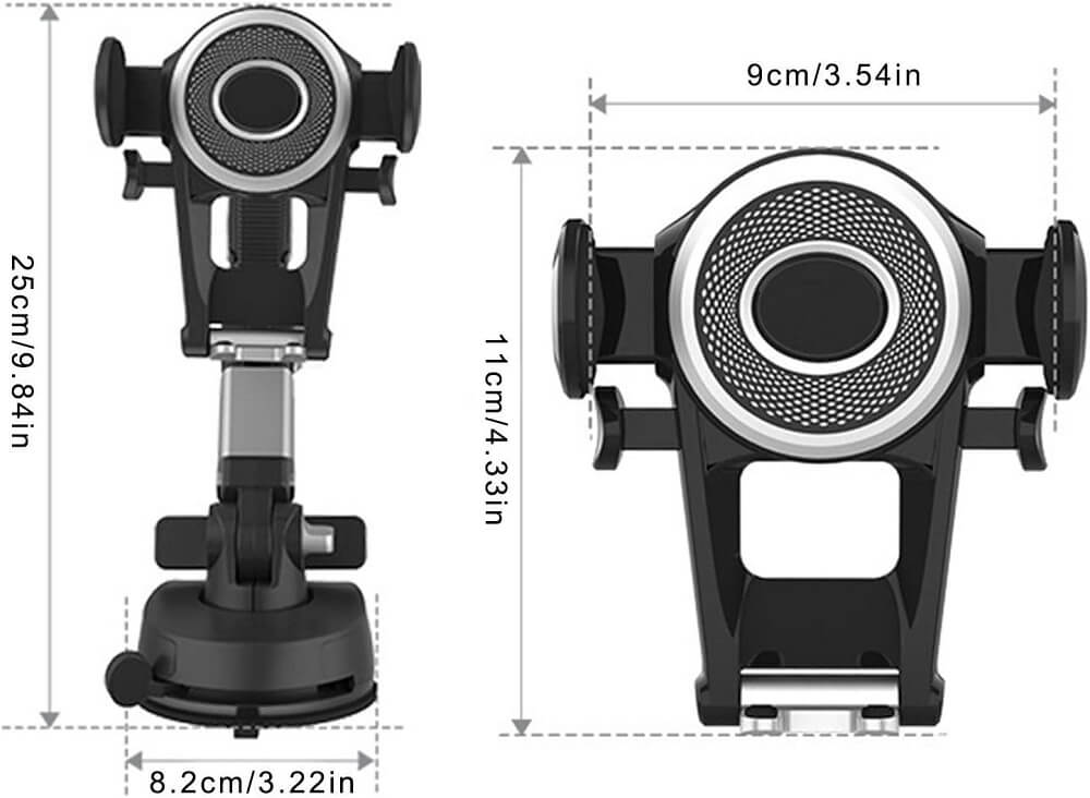 Long Arm For Truck Car Telescopic Rotating Windshield Mobile Phone Mount Holder