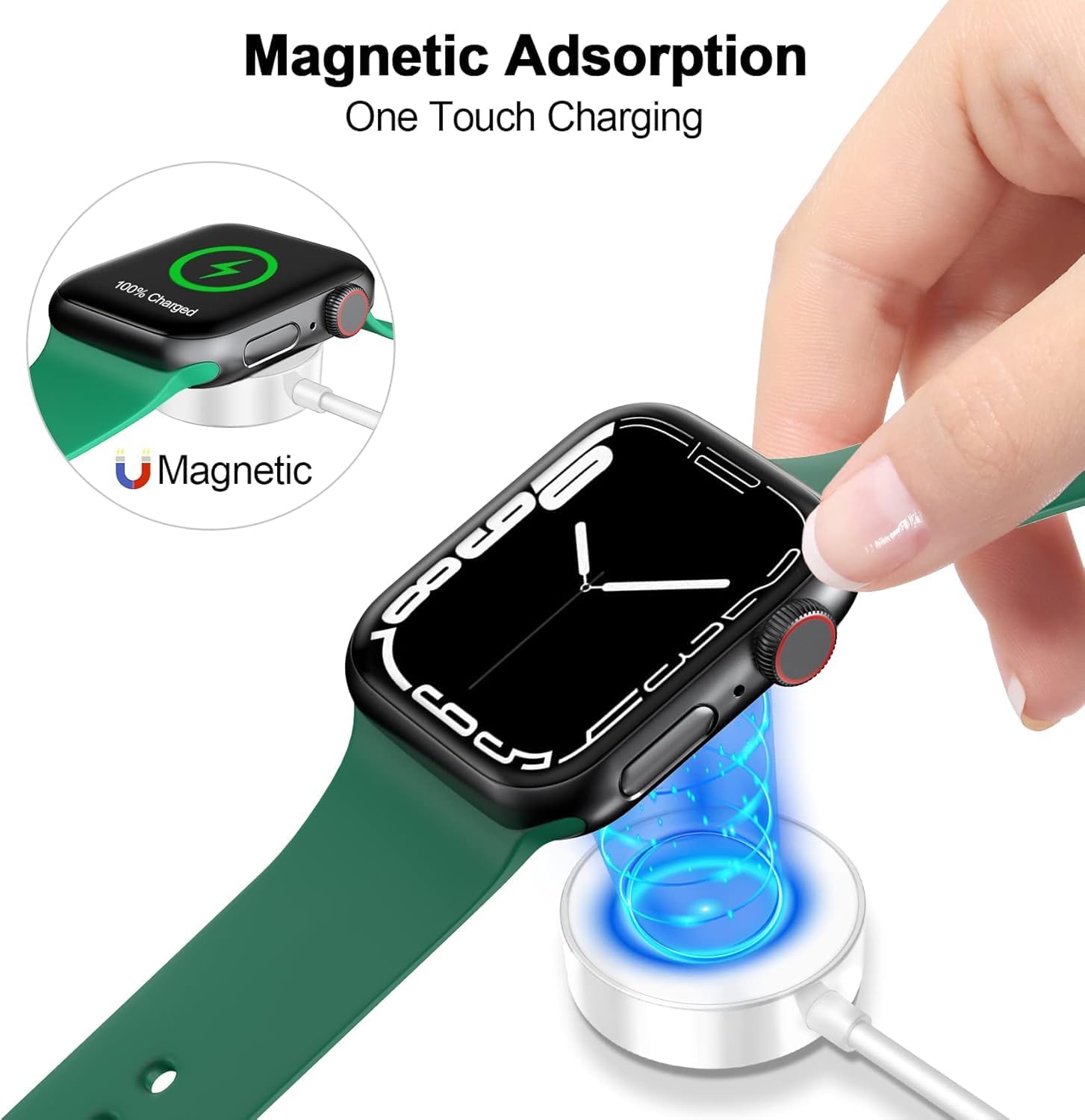 Magnetic USB Type C Apple Watch iWatch Fast Charging Charger Cable Cord (1m)