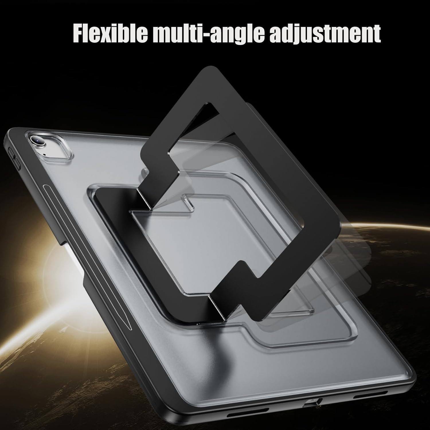 Apple iPad All Models Hybrid Fancy Heavy Duty Shockproof Kickstand Rotating Case Cover