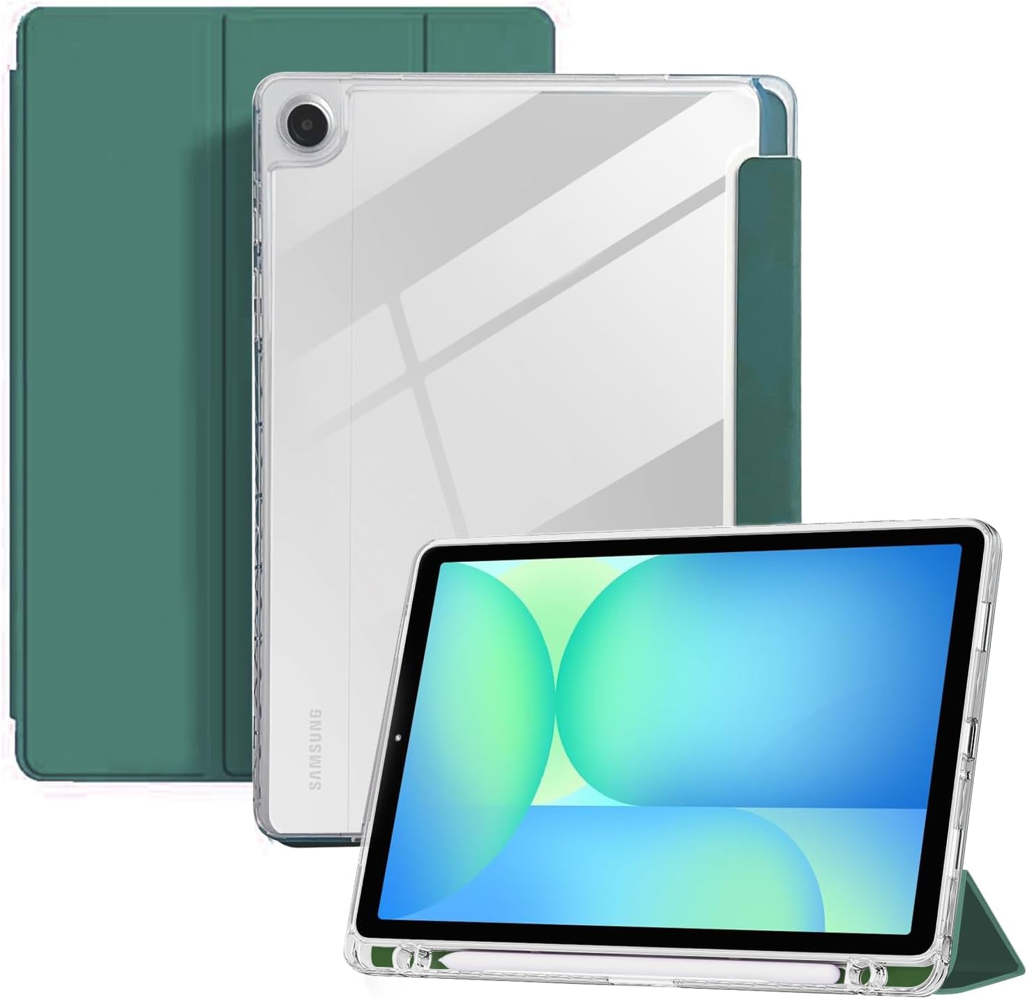 WITH PENCIL HOLDER Folio Smart Leather Magnetic Stand Case Cover For Samsung Galaxy Tab A11+ Plus / A9+ Plus