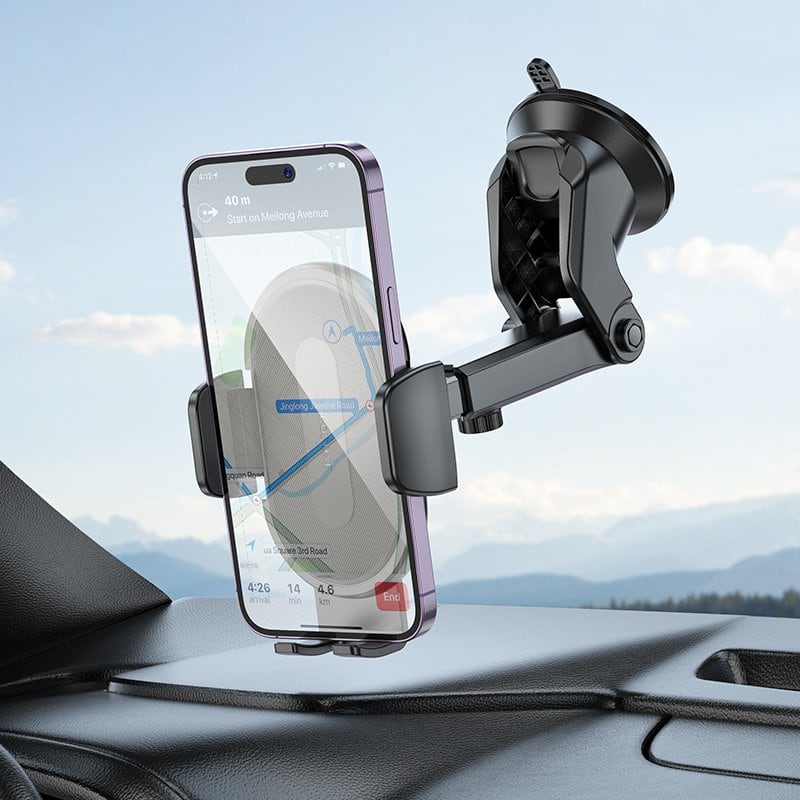Borofone BH134 Windshield /Dashboard Push Type Car Mount Mobile Phone Holder for 4.5