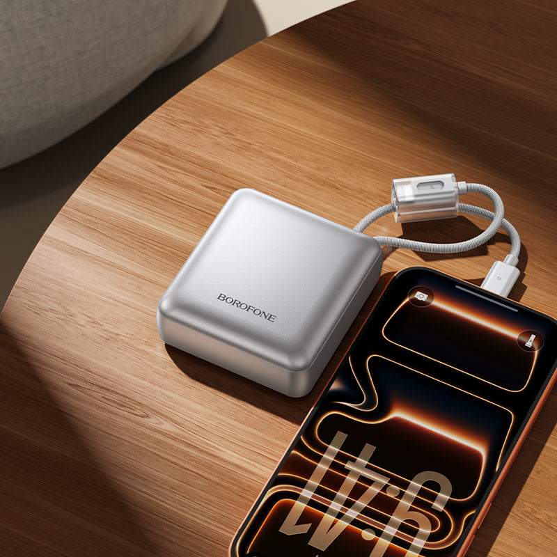 Borofone BJ93 3C CCC Certified 10000mAh PD20W Fast Charging Mini Power Bank with Built in Cable & Led Display