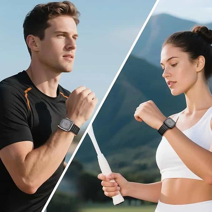 [ NEW ITEM ] Silicon Magnetic Wristband For Apple Watch Series 10 /9 /8 /7 /SE /6 /5 /4 /3 /2 /1 Ultra 2 Strap Replacement Wrist Band 38mm 40mm 41mm 42mm 44mm 45mm 46mm 49mm
