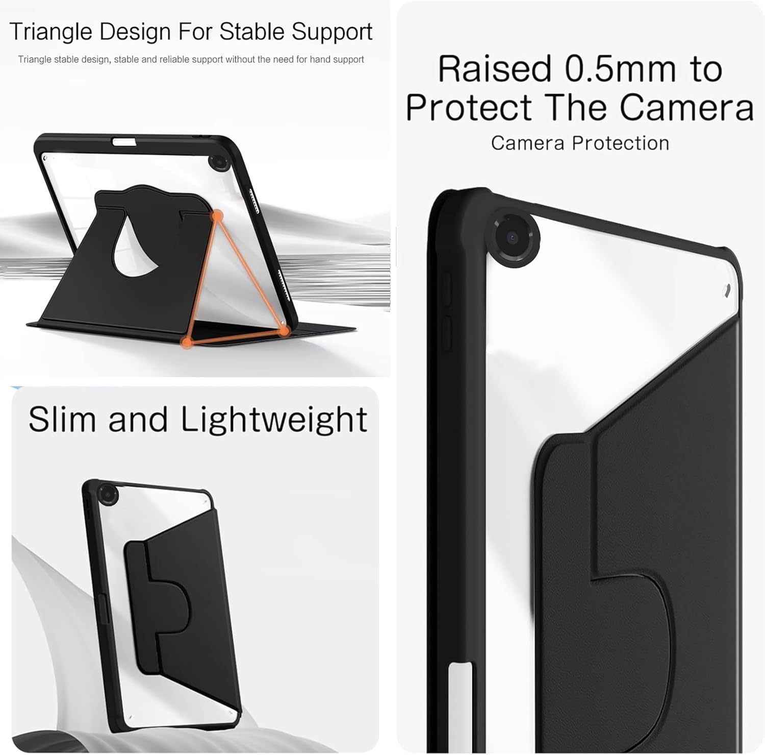 WITH PENCIL HOLDER Rotaing Folio Smart Leather Magnetic Stand Case Cover For Samsung Galaxy Tab A11 A9+ Plus