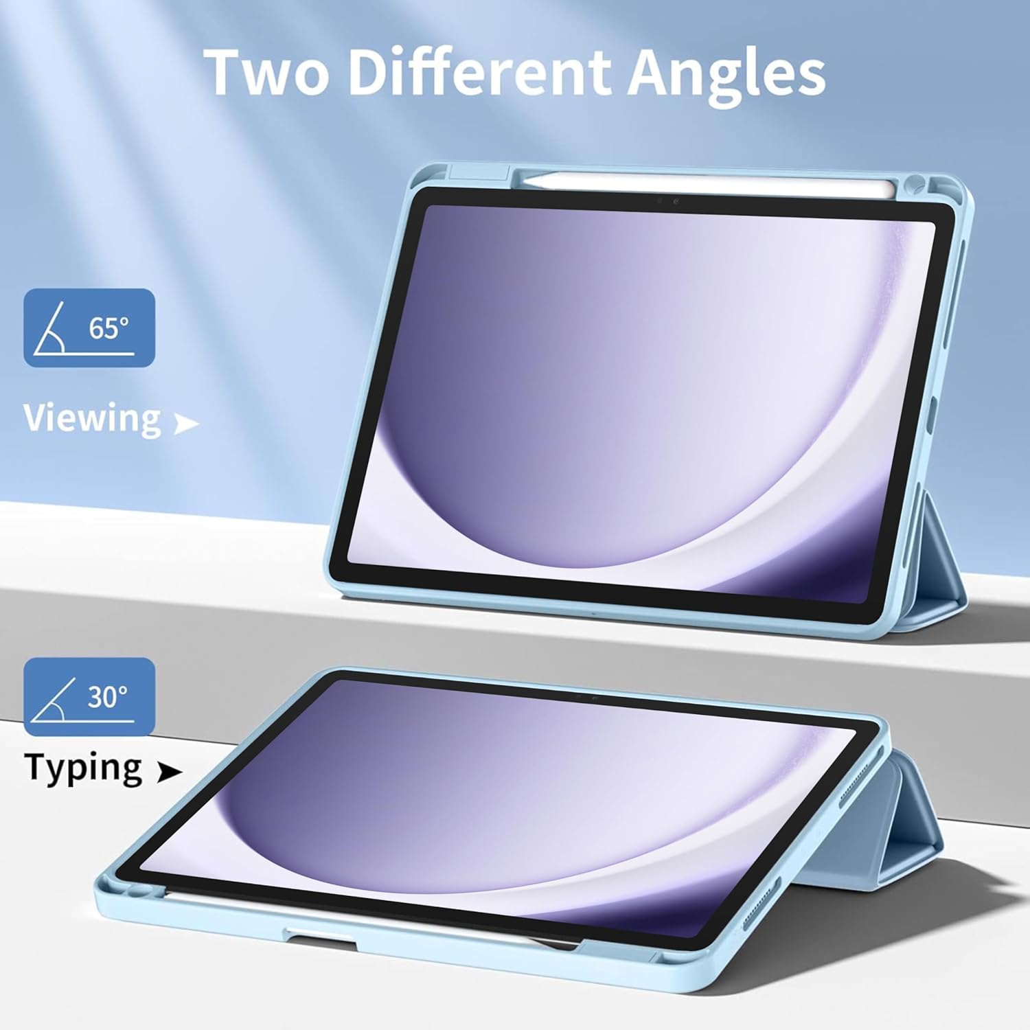 WITH PENCIL HOLDER Rotaing Folio Smart Leather Magnetic Stand Case Cover For Samsung Galaxy Tab A11 A9+ Plus