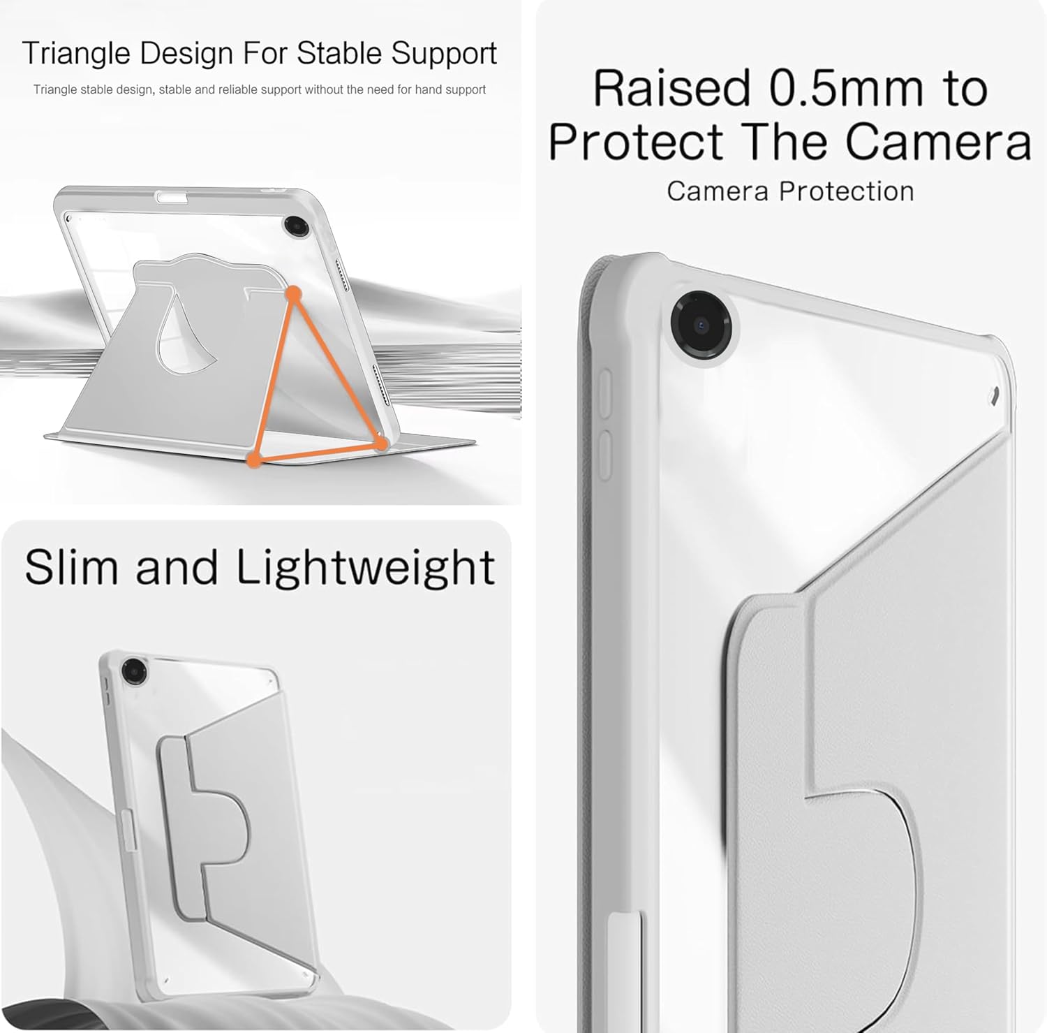 WITH PENCIL HOLDER Rotaing Folio Smart Leather Magnetic Stand Case Cover For Samsung Galaxy Tab A11 A9+ Plus