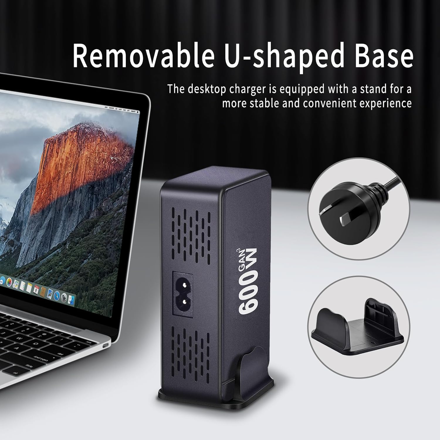 600W 8-Port GaN Charger Dock, 140W/100W USB-C & 30W USB-A, for MacBook, iPad, iPhone, Samsung, Pixel, Dell – Laptop & Phone Charging Station