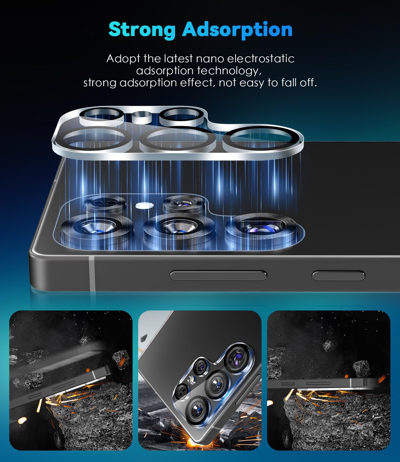 [ 1 Pack ] For Samsung Galaxy Camera Lens Screen Protector Anti Scratch Tempered Glass Film Guard ( Clear)