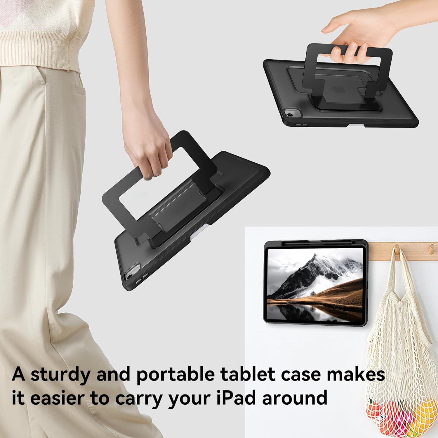 Apple iPad All Models Hybrid Fancy Heavy Duty Shockproof Kickstand Rotating Case Cover