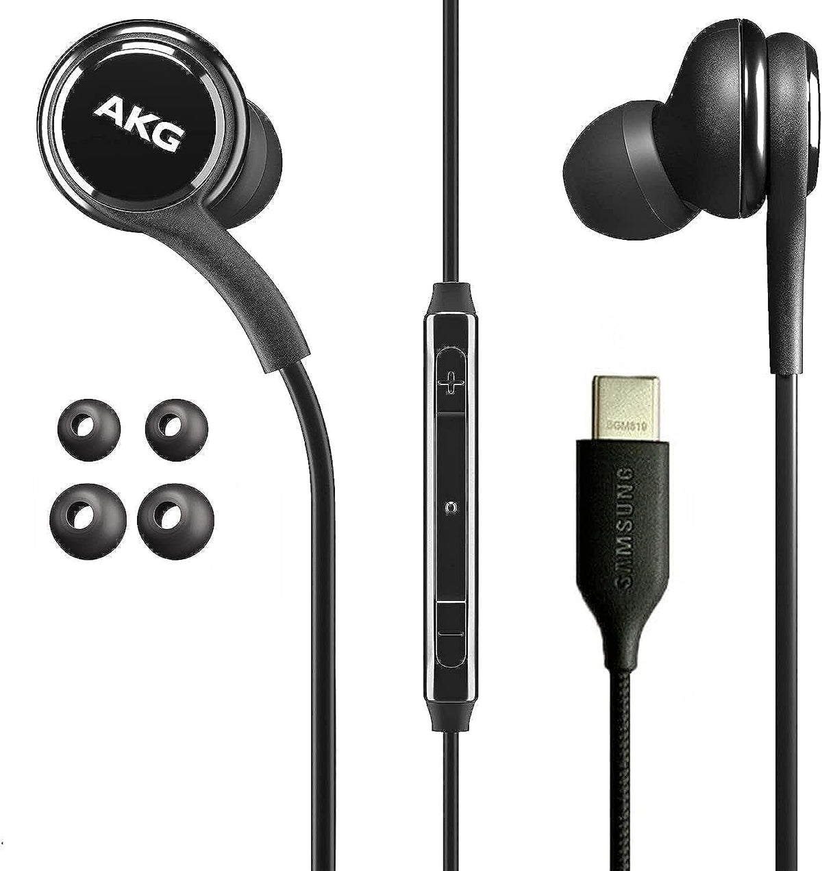 Samsung AKG Wired USB Type C Earbuds Headphones - Black