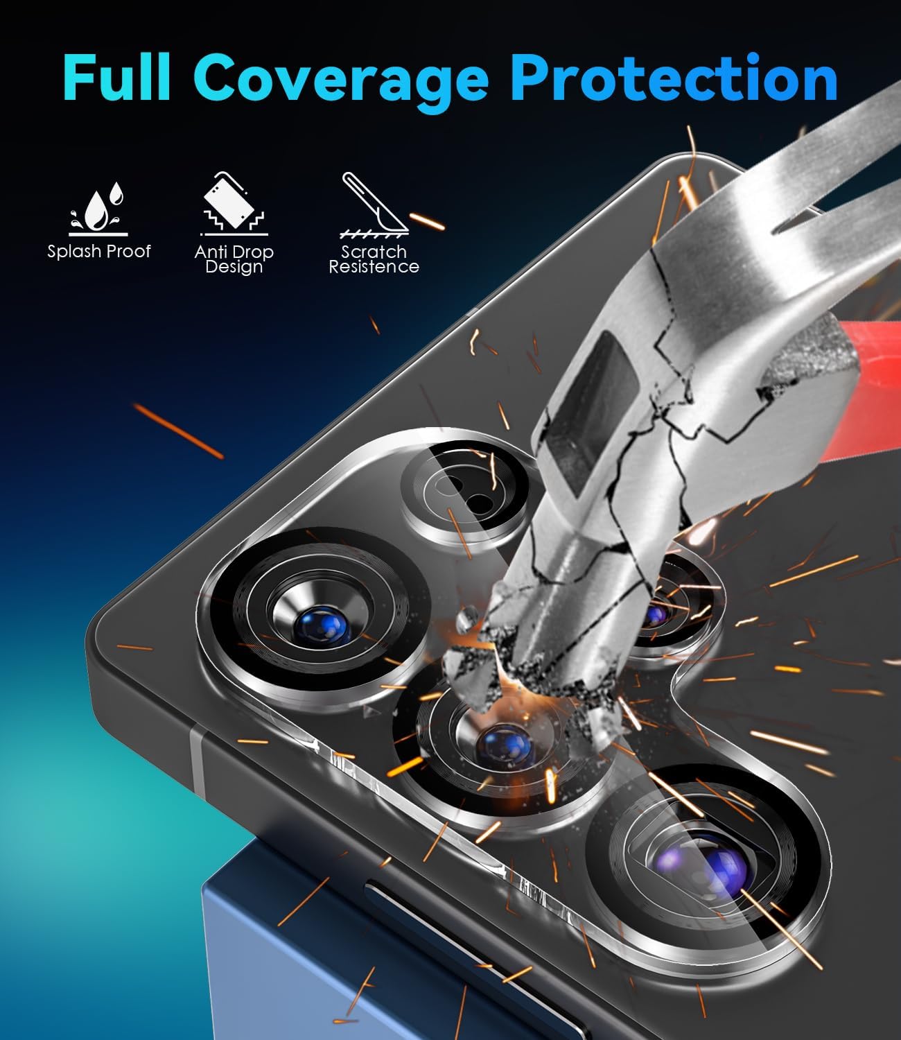 [ 1 Pack ] For Samsung Galaxy Camera Lens Screen Protector Anti Scratch Tempered Glass Film Guard ( Clear)