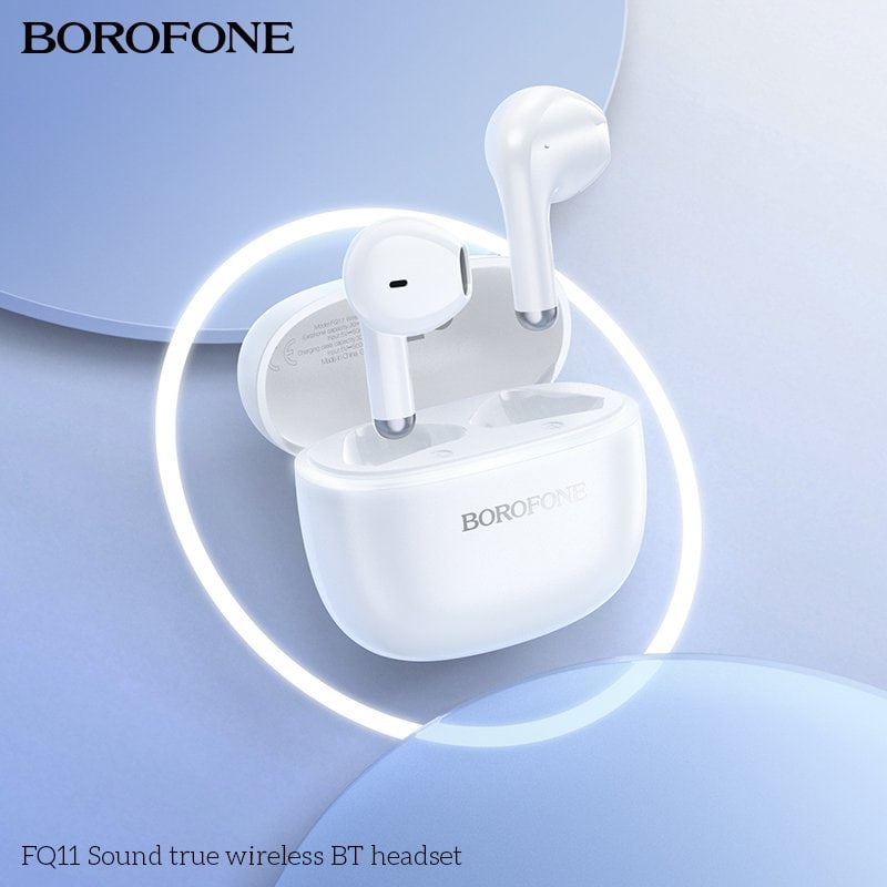 Borofone FQ11 TWS True Wireless BT 5.4 Bluetooth Sports Earbuds Headset For iPhone/Samsung/Moto/Nokia/Oppo