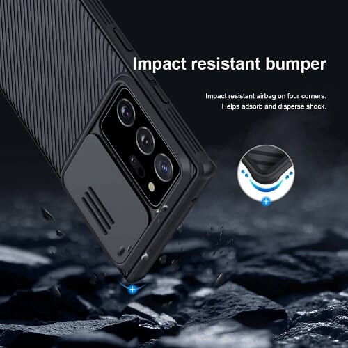 For Samsung Galaxy Note Case, Nillkin CamShield Series Slim Stylish Protective Case With Slide Camera Cover - Black