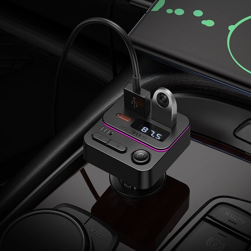 Borofone BC60 BT 5.4 Hero 35W (1A1C) Car Player Wireless Bluetooth FM transmitter