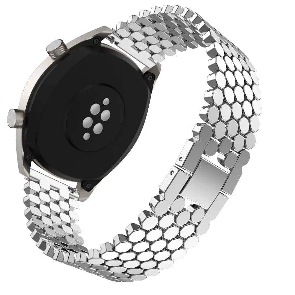 For Samsung Galaxy Watch 7 FE 6 5 4 Clasic Pro Active Gear 40/42/43/44/45/46/47mm Stainless Steel Fish Link Bracelet Strap Wristband