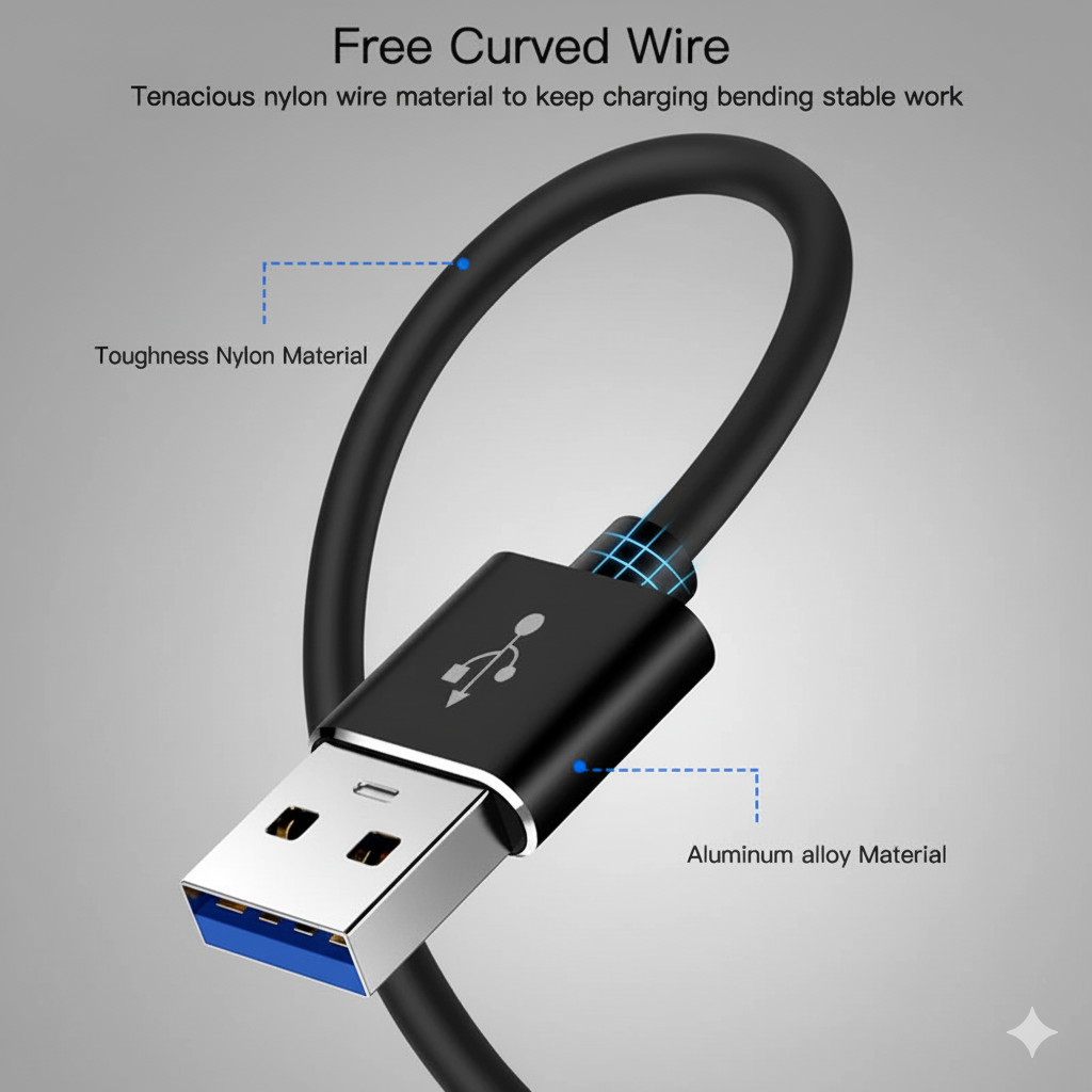 USB 3.0 Male to Female Extension Cable High-Speed Data Transfer For Webcam, USB Keyboard, Mouse, Flash Drive, Hard Drive, VR, Xbox