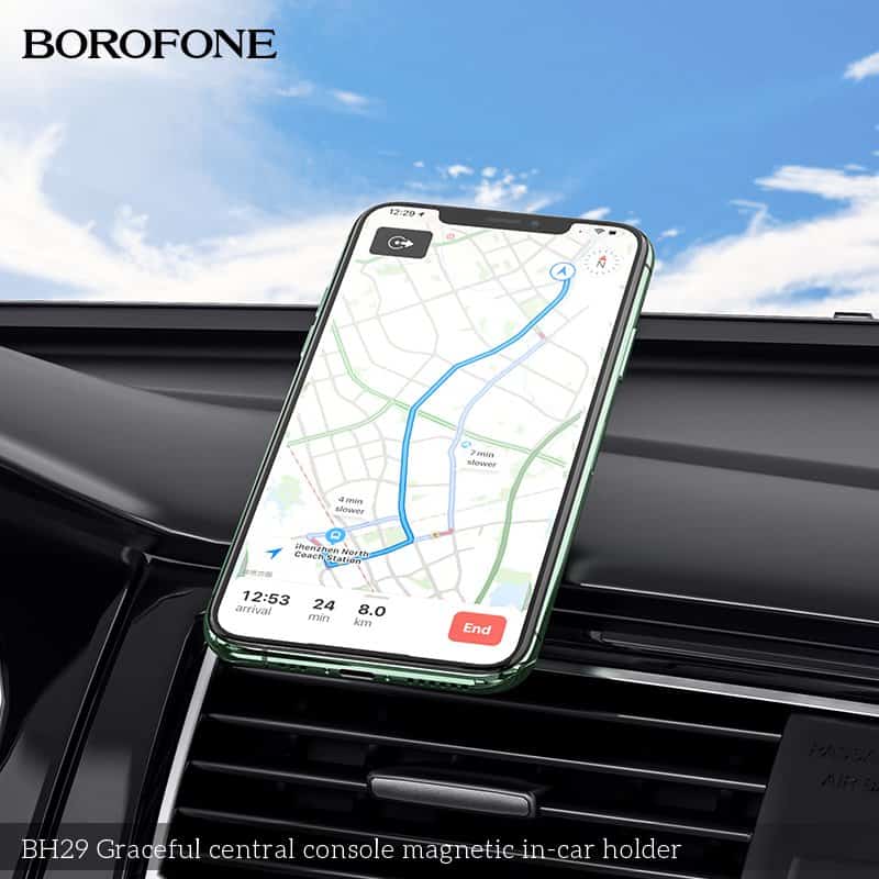Borofone BH29 Strong 8x N52 Magnetic Dashboard Central Console 360 Degree Rotation Car Mount Mobile Phone Holder For All Universal Mobile Phone