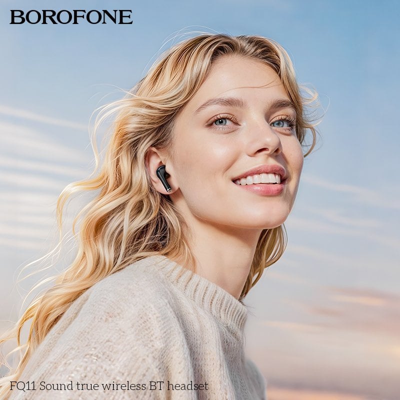 Borofone FQ11 TWS True Wireless BT 5.4 Bluetooth Sports Earbuds Headset For iPhone/Samsung/Moto/Nokia/Oppo