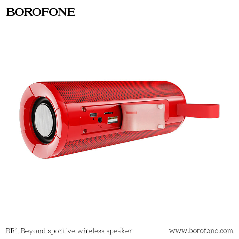 Borofone BR1 Beyond Sportive Waterproof iPX5 Bluetooth Wireless Speaker (Red)