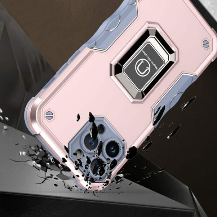 Apple iPhone 16/16e/ 16 Plus/ 16 Pro Max Magnetic Ring Rugged Shockproof Case Heavy Duty Protective Back Cover