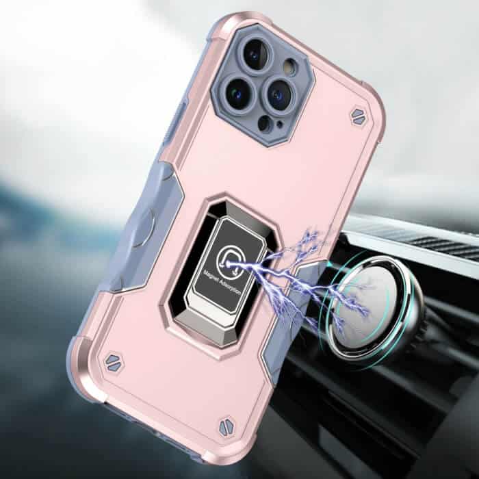Apple iPhone 16/16e/ 16 Plus/ 16 Pro Max Magnetic Ring Rugged Shockproof Case Heavy Duty Protective Back Cover