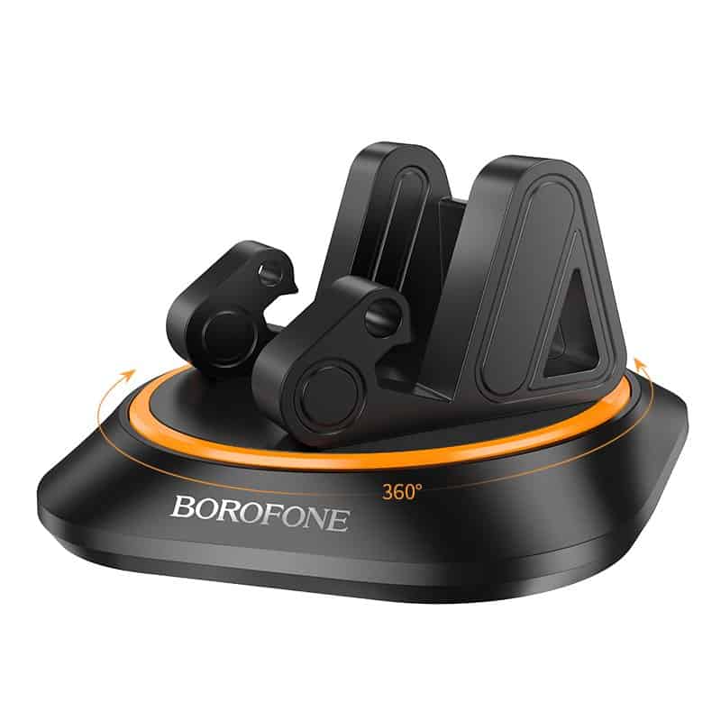 BOROFONE BH116 360 Degree Rotating Stable & Not Falling Car Mobile Phone /Tablet /iPad Holder For Dashboard (Black)