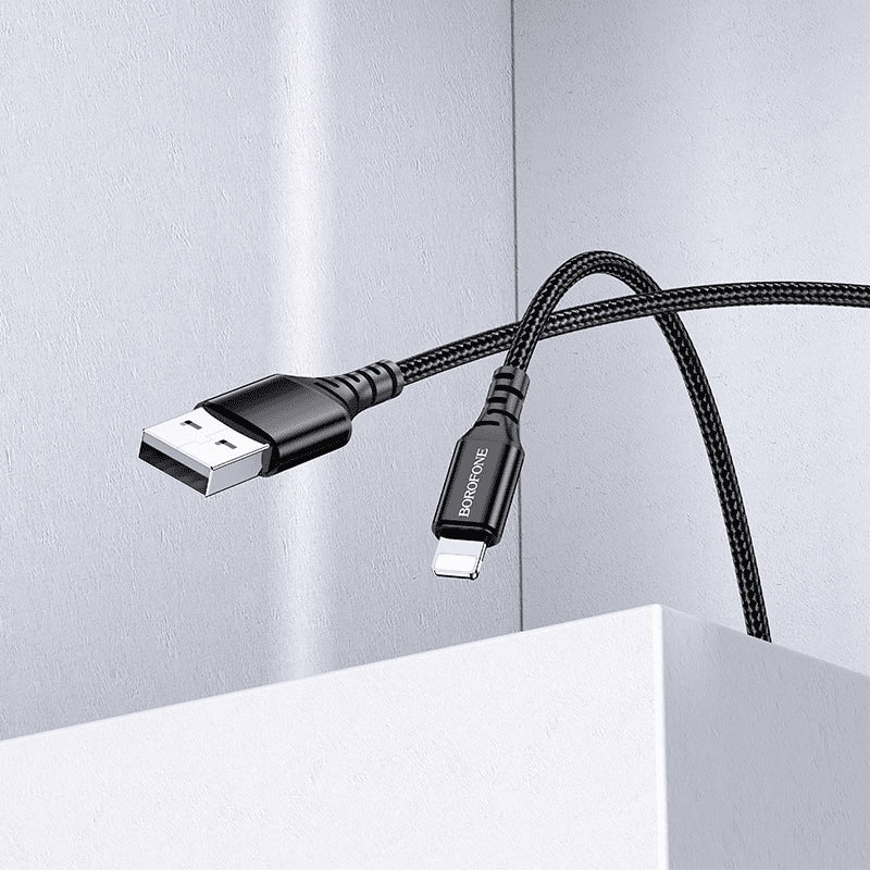 1X 10X 20X 50X BOROFONE (BX54) 1M Fast Charging High Quality Lightning Data Sync Cable Cord
