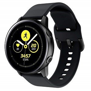 Garmin Vivomove 3 Silicone Wristband Adjustable Silicone Rubber Watch Band Kit (Black)