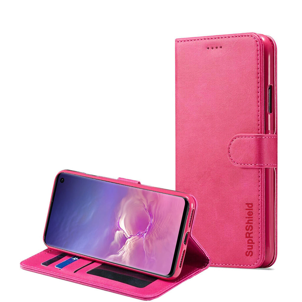 For Samsung Galaxy SupRShield Wallet Case Flip Leather Card Slots Magnetic Stand Cover