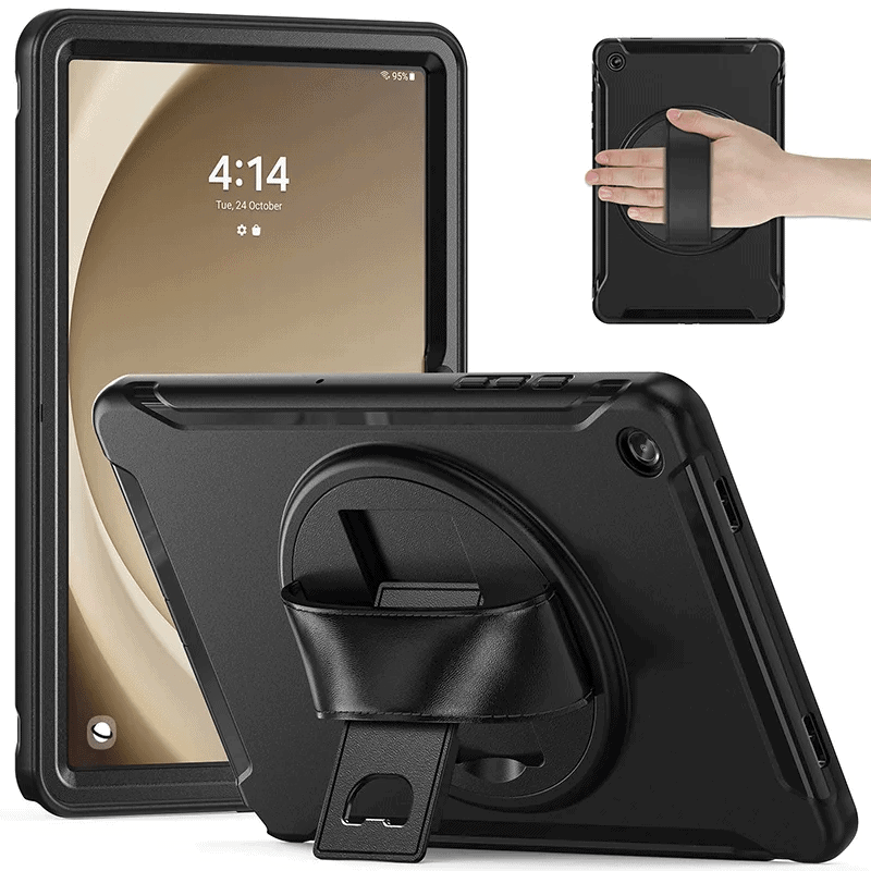 1xBlackLeatherHandStrapGalaxyTabA9PlusX210