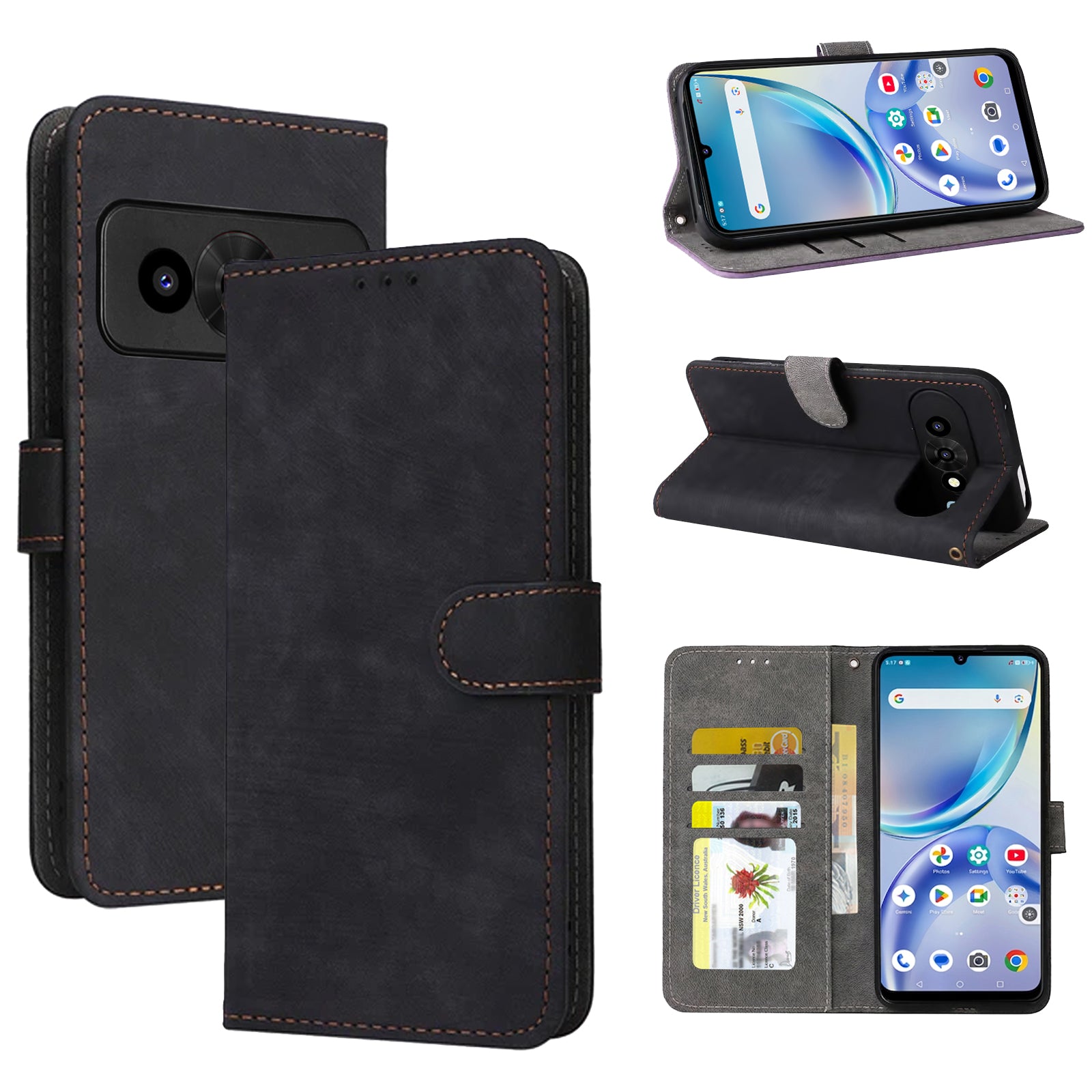 For Optus X Value 5G Wallet Case Flip Leather Card Slots Magnetic Stand Covera
