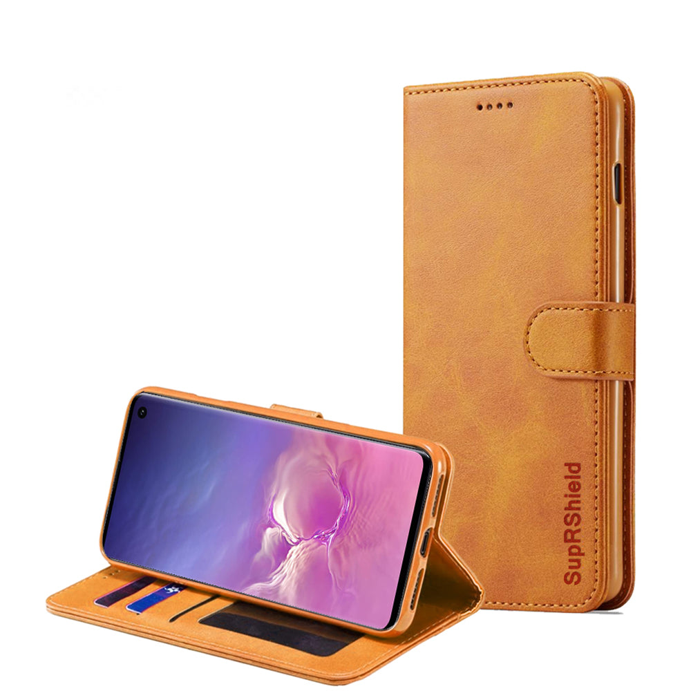For Samsung Galaxy SupRShield Wallet Case Flip Leather Card Slots Magnetic Stand Cover