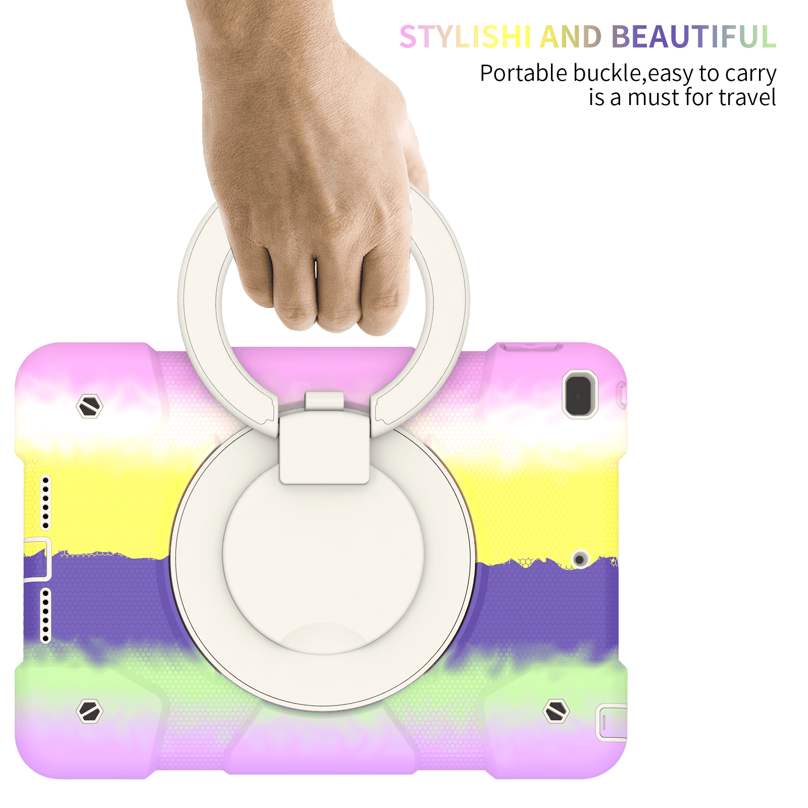 Rotatable Fancy Shockproof Heavy Duty Kickstand Case Cover With Pencil Holder For All Apple iPad Models