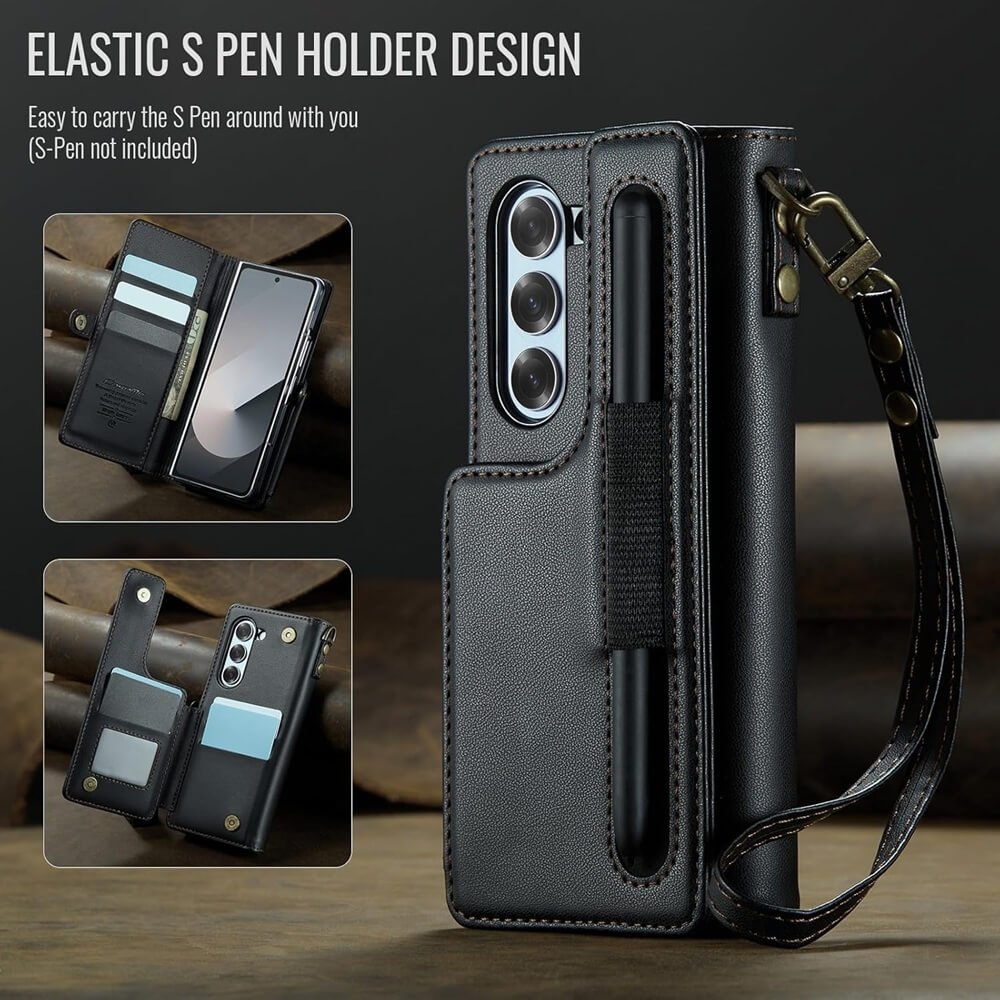 CaseMe Samsung Galaxy Z Fold7/6 Leather Wallet Case with RFID Blocking Card Slots