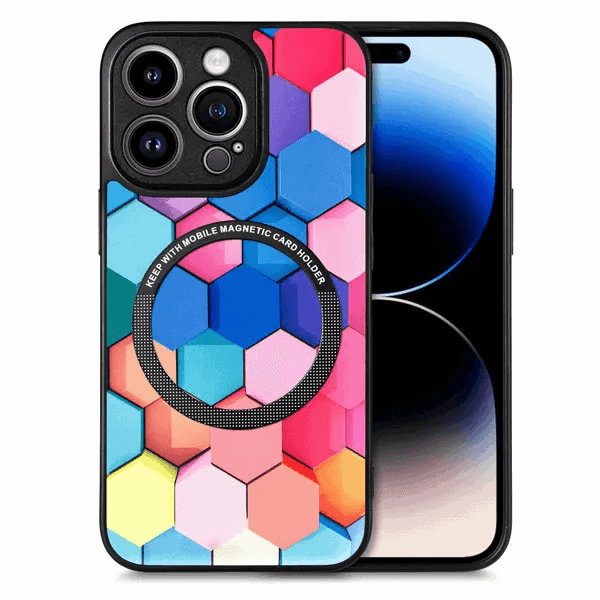 CaseNeo For Apple iPhone 15/15 Plus/15 Pro/15 Pro Max Leather Cover Magsafe Magnetic Back Case Support Wireless Charging