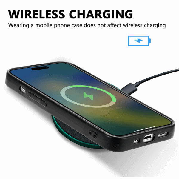 CaseNeo For Apple iPhone 15/15 Plus/15 Pro/15 Pro Max Leather Cover Magsafe Magnetic Back Case Support Wireless Charging