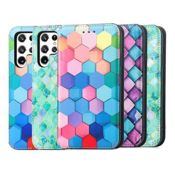 CaseNeo For Samsung Galaxy S Series Leather Wallet Flip Case With RFID Blocking Credit Card Holder Slots Cover