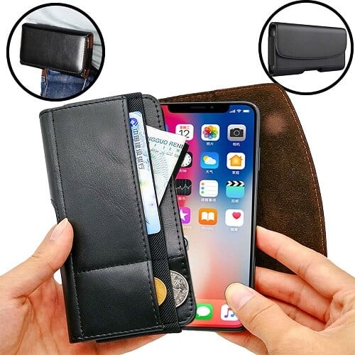 Cell Phone Belt Holster Premium Wallet Case With Belt Clip Pouch Sleeve Belt Holder Cover For Apple iPhone Samsung Galaxy Nokia Oppo Motorola