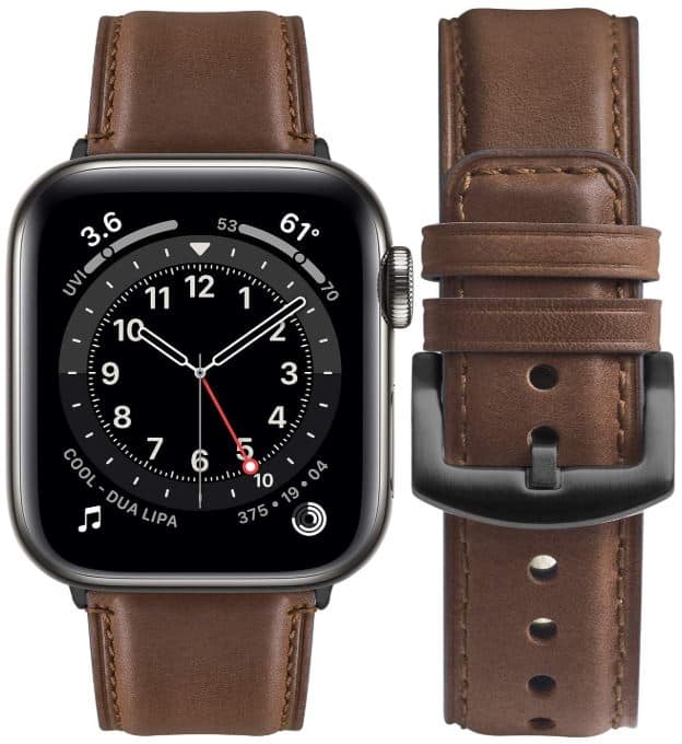 Genuine Leather Wristband For Apple Watch Series 10 /9 /8 /7 /SE /6 /5 /4 /3 /2 /1 Ultra 2 38 /40 /41 /42 /44 /45 /46 /49mm