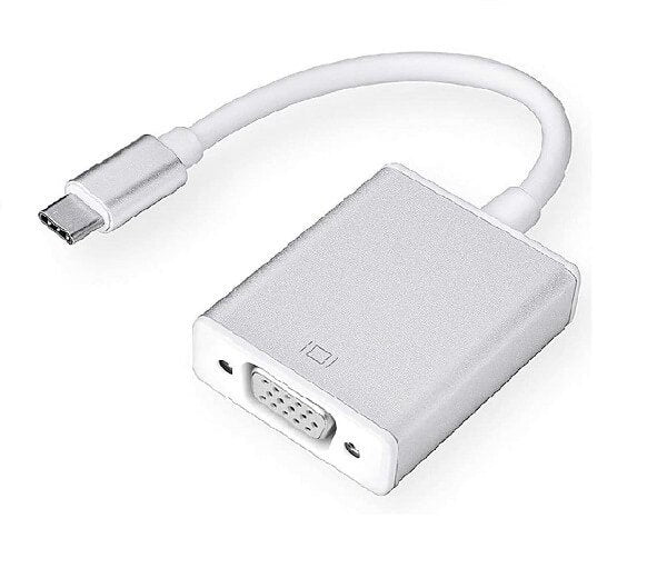 USB 3.1 Type C Thunderbolt 3 to VGA Adapter Converter Compatible with MacBook Pro, MacBook Air 2018, Dell XPS 13/15, Surface Book 2 (Silver)