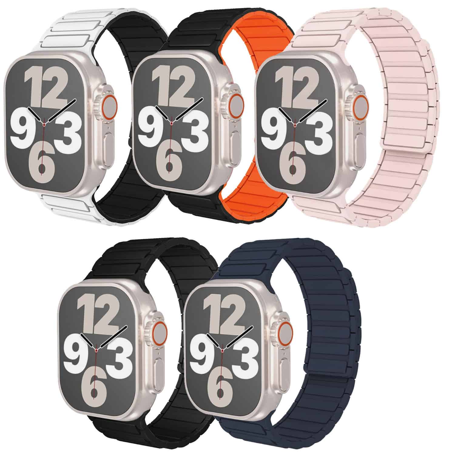 [ NEW ITEM ] Silicon Magnetic Wristband For Apple Watch Series 10 /9 /8 /7 /SE /6 /5 /4 /3 /2 /1 Ultra 2 Strap Replacement Wrist Band 38mm 40mm 41mm 42mm 44mm 45mm 46mm 49mm