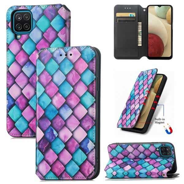 CaseNeo Purple Square Case Cover For Samsung Galaxy A12