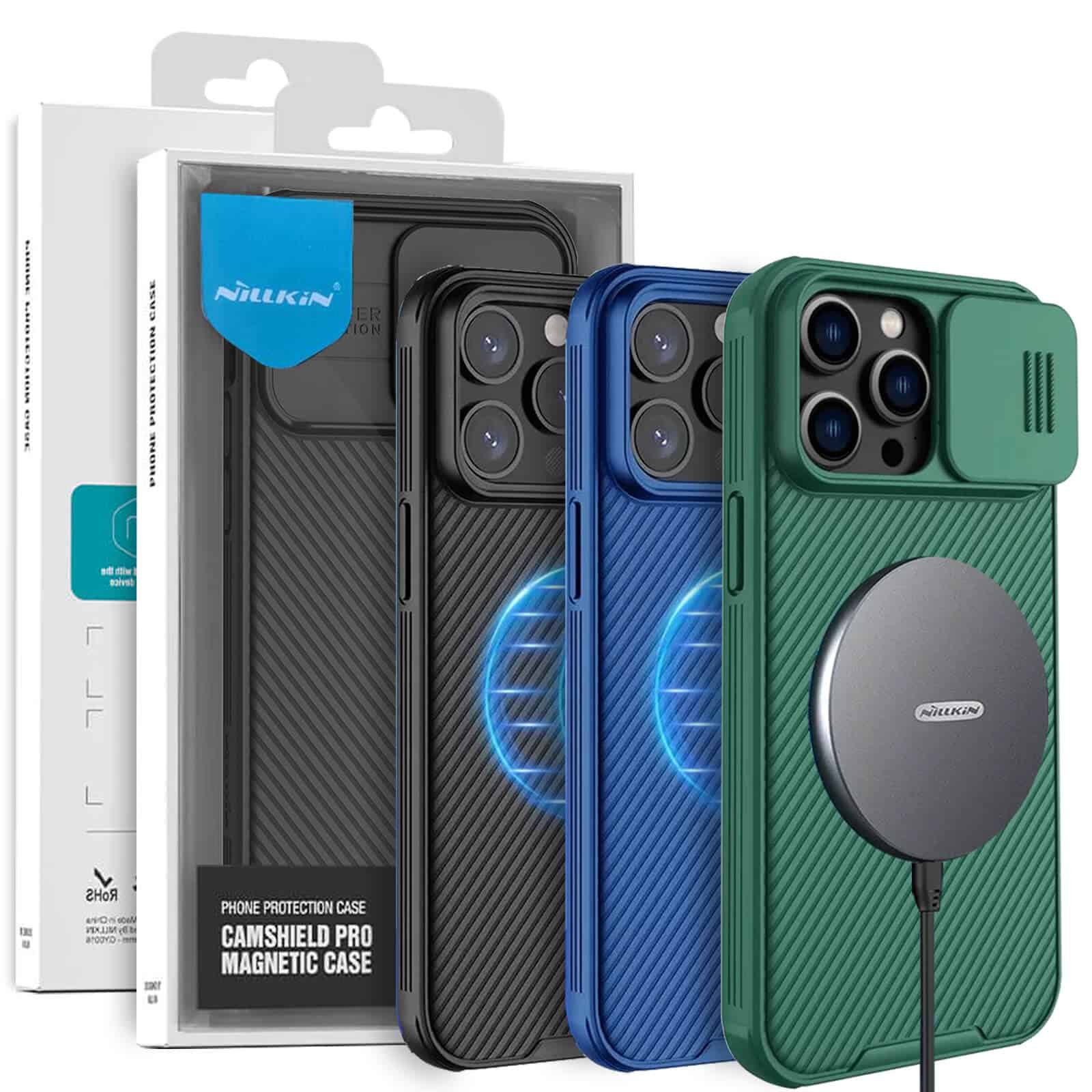 For Apple iPhone 16 /15/14 Pro Max Plus Nillkin CamShield Pro MagSafe Magnetic Compatible Case Cover