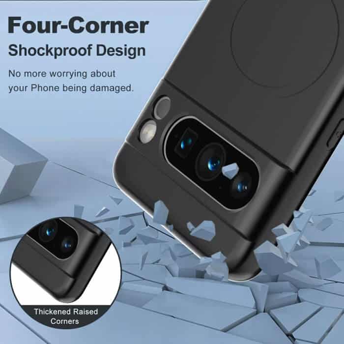 For Google Pixel 8/Pixel 8A /Pixel 8 Pro MagSafe Liquid Silicone Silky Soft Touch Full Protective Anti Scratch Cover with Microfiber Lining Back Case