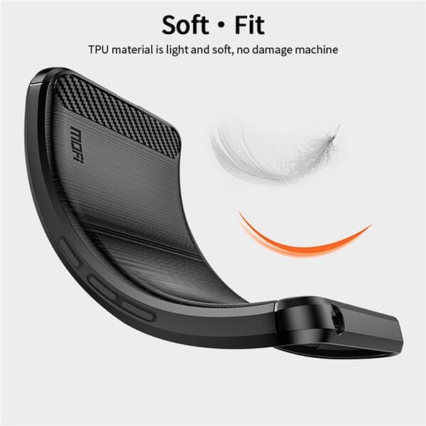 For Nokia C21 Plus Rugged Shockproof Case Carbon Fiber Heavy Duty Rugged Cover (Black)